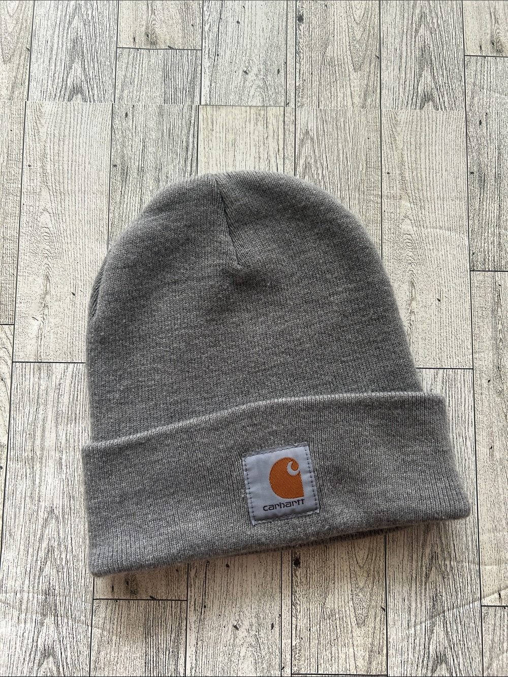 Carhartt Gray Cuffed Knit Beanie